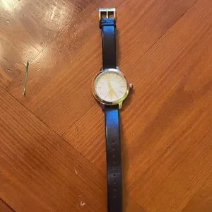 Authentic Tory Burch watch. Black band with gold and cream face. Need battery Kira Watch, Black/Gold-Tone, 22 x 28 MM: Women main image 4